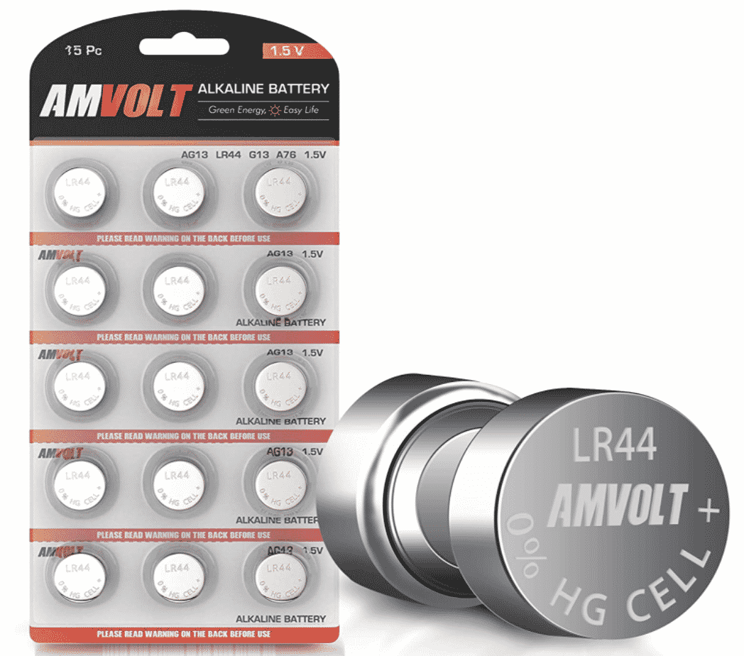 Pilas alcalinas de botón AmVolt Premium